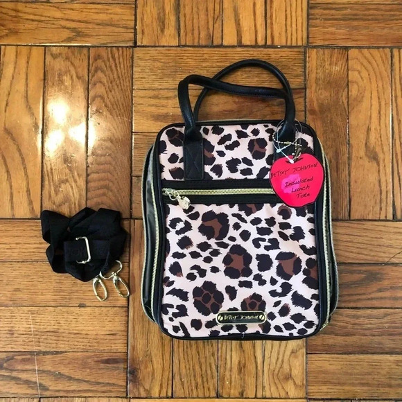 Betsy Johnson Leopard Lunch Bag - Picture 1 of 8